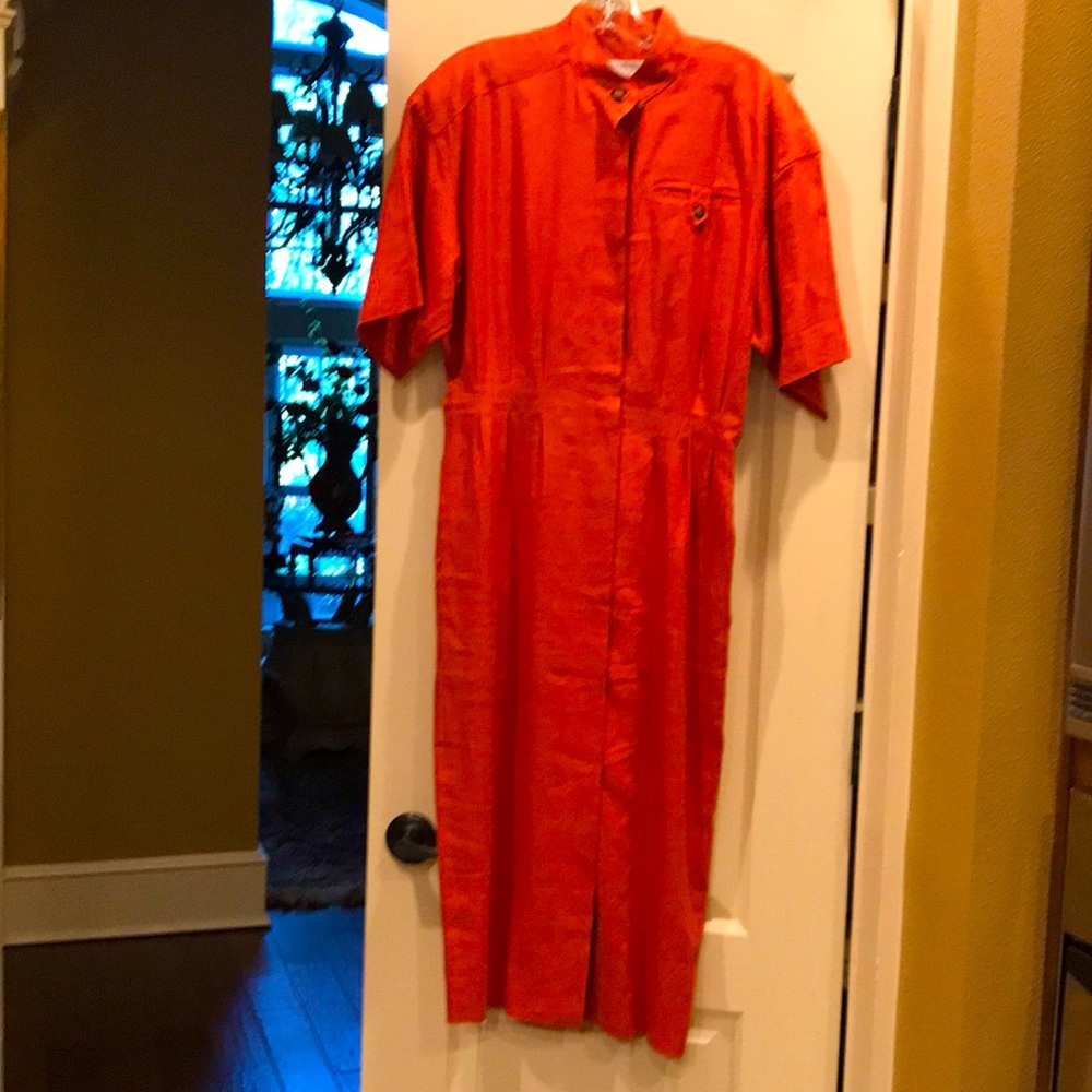 Liz Claiborne midi length dress. Spice color.